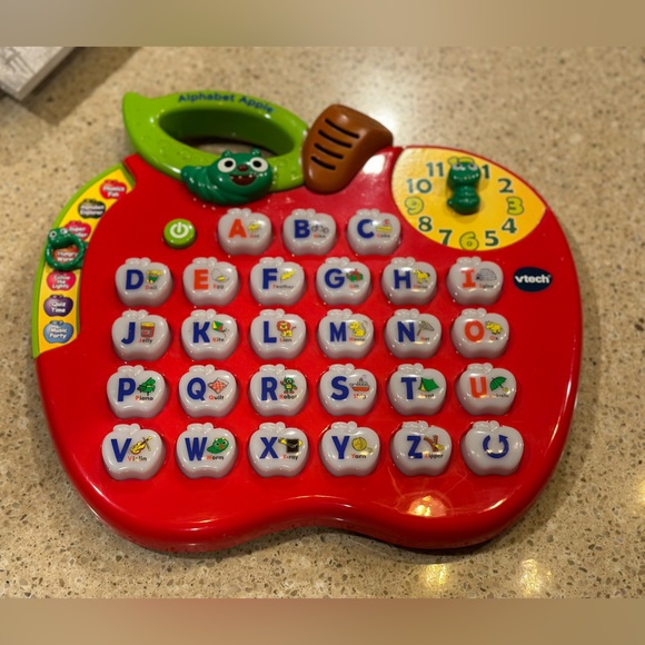 VTech Alphabet Apple Electronic Learning Toy Activities Play Modes Time Concepts - Picture 15 of 15